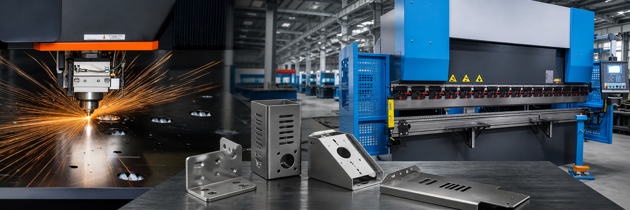 Laser cutting and CNC sheet-metal bending